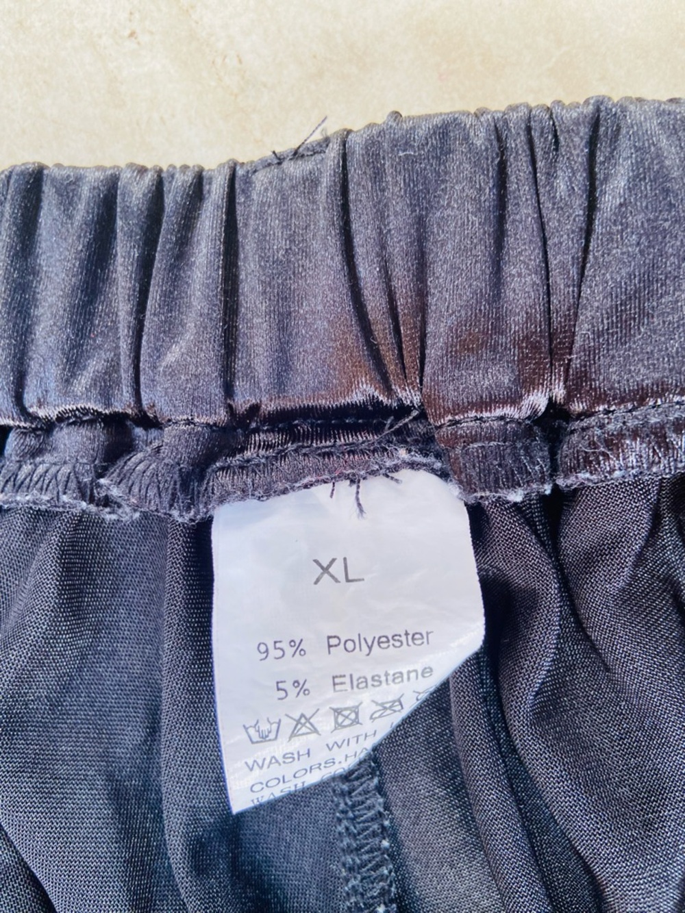 Satin Wide-Leg Cargo Pants in Black - Picture 6 of 6